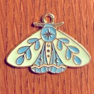 Multicolored Unique Fun Beautiful Moth Charm Pendant- Perfect for Jewelry